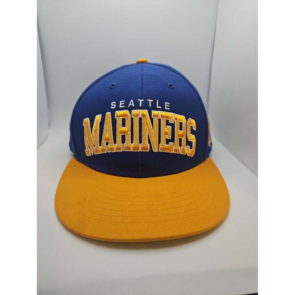 Vintage Seattle Mariners Hat Blue Yellow Cooperstown Collection SnapBack